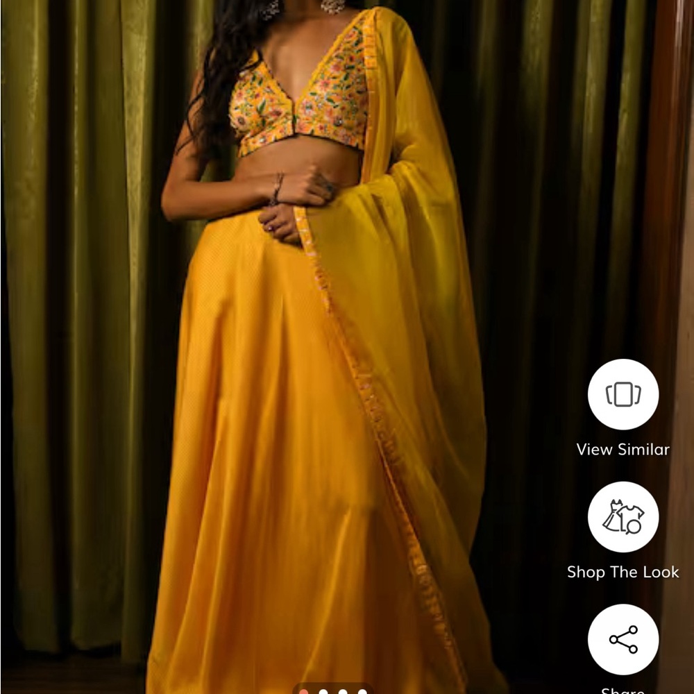 Yellow Floral Lehenga